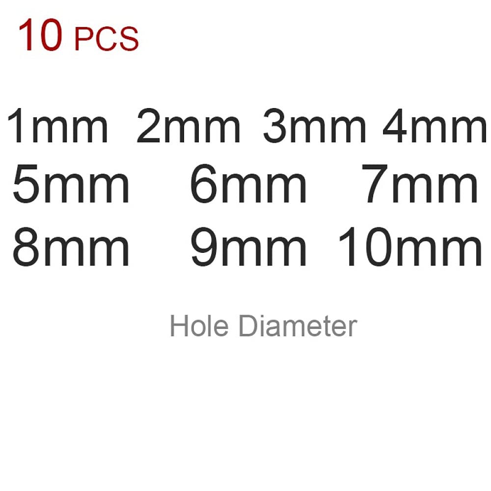 1Pc 1mm-40mm Size Leather Craft Hole Punch Tool, Thick Steel Craft Belt Paper Canvas Clothes Round Punching DIY Puncher,1,10mm 10pcs