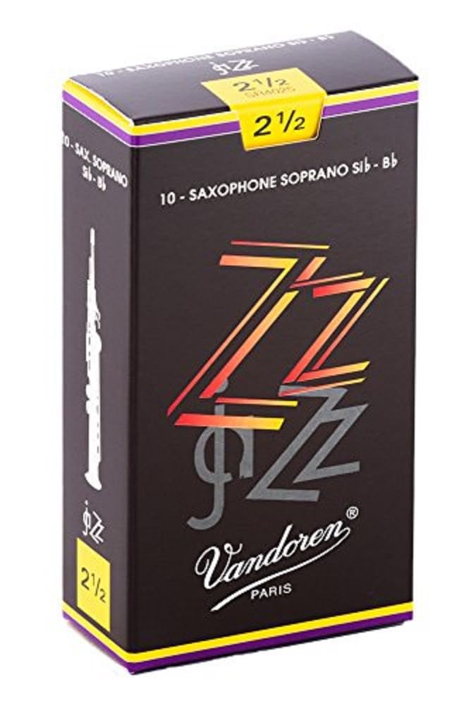 Vandoren SR4025 ZZ Soprano Saxophone Reeds (Strength 2.5) (Pack of 10)
