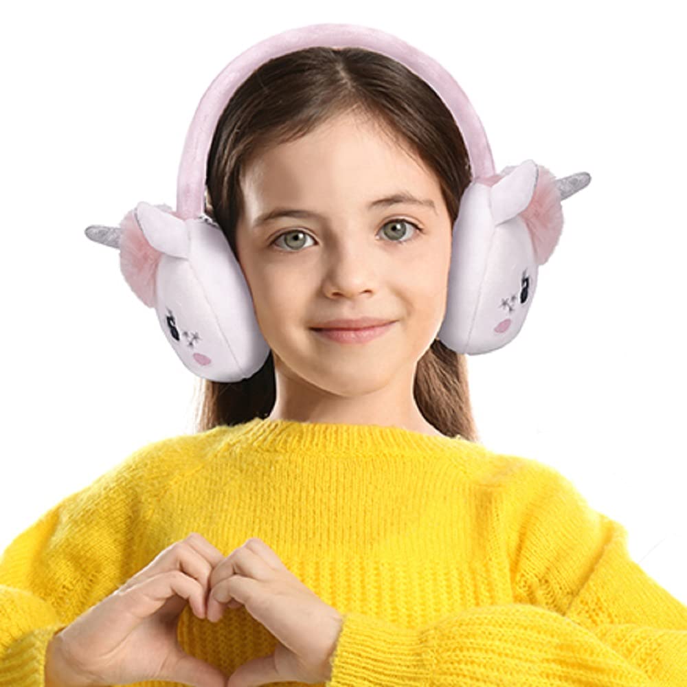 Cache-oreilles pour Filles Les Enfants Mignon Licorne Réglable Cache-oreilles