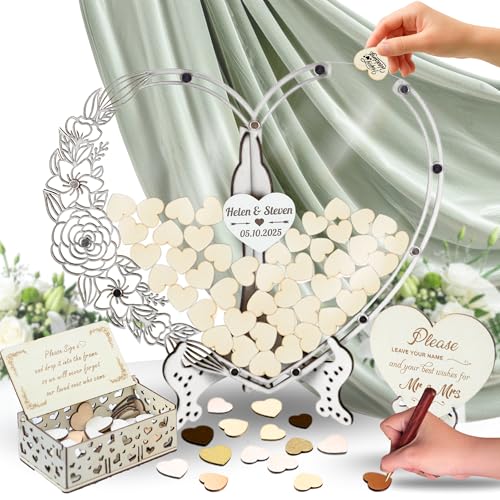 Wedding Guest Book Alternative, Drop Top Frame with...