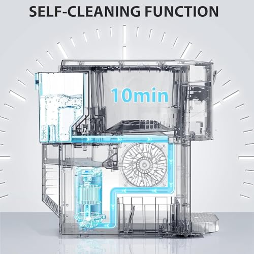 Image of Countertop Nugget Ice Maker, 44lbs /24H Nugget Ice Machine Countertop | Chewable Ice Maker Machine with Ice Dispenser, 2.4L Water Reservoir, Self-Cleaning, Ideal for Kitchen /Bar /Office, D-Silver