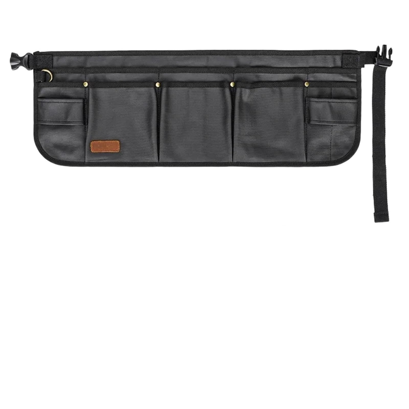 Bolsa de lona for herramientas profesional, cinturón con 13 bolsillos, delantal trabajo for artesanos electricistas Para Carpintero(Black)