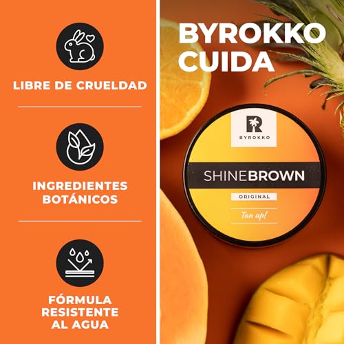 BYROKKO Shine Brown Acelerador Bronceado (210 ml), Bronceador Corporal eficaz en Soláriums y Sol exterior, Crema Bronceadora para un Bronceado Natural con Ingredientes Premium - imagen 8