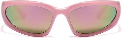 Miniatura 5 de LASPOR Gafas de sol deportivas envolventes para mujeres y hombres, lentes deportivos Y2K
