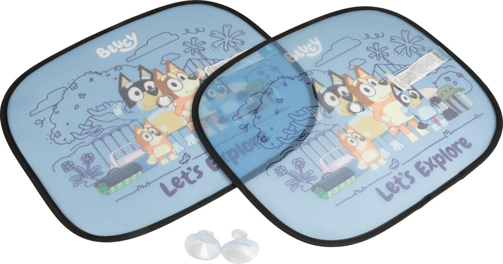 Tataway Auto-Seitenvorhänge, 44×35 cm, blaues Paar — Fenster-Sonnenschutz, Sonnen- und Hitzeschutz, farbiges Design für Kinder - 4