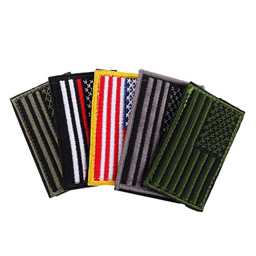 BESPORTBLE 5 peças de tecido bordado com bandeira dos EUA bordado patch de costura para roupas patri