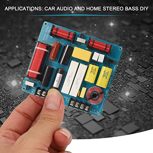 Popidome 1Pc 350W 3 Ways Crossover Audio Board Tweeter+Mediant+Bass Frequency Divider For 4-8Ohm Diy Ktv Stage Speaker Filter #TOP2