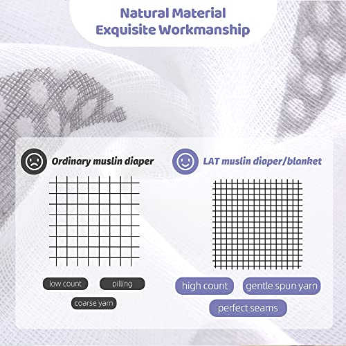 Panni in Mussola 100% Cotone 70 x 70 cm,Mussole