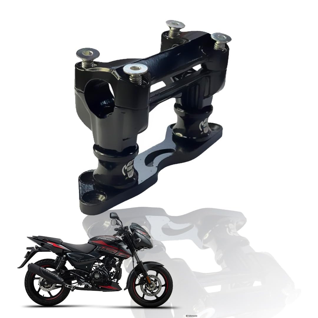 MOTO GENIUS Adjustable Handlebar Conversion Kit for Pulsar 150/180/220 Motorbike | Enhance Comfort and Control with Aluminium Adjustable Handlebar Height