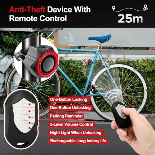 Bangting 110Db Loud Bike Alarms With Remote, Wireless Best Anti Theft Vibration Motorcycle Alarm thumb #2