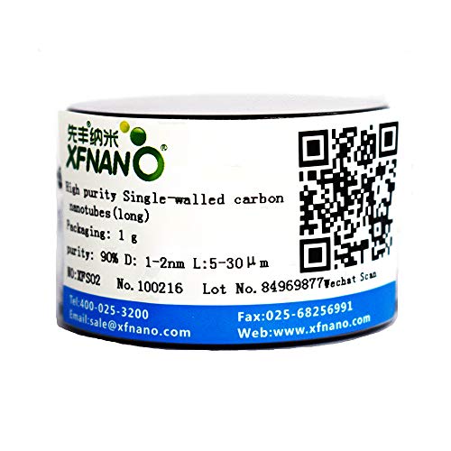 Research Grade Purity 90% Single Walled Carbon Nanotubes Powder SWCNTs with Diameter 1-2nm 1Gram-Same Day Priority Shipping