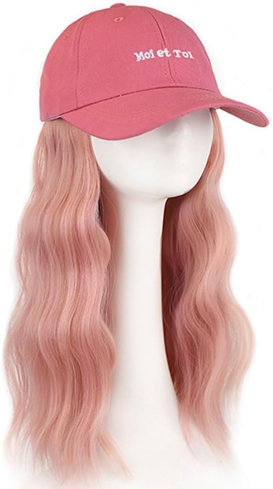 Wig Cap Hat Wig Women's Natural Simulated Long Hair Wig Baseball Cap Wig Women's Fashion Wig Hat Hair Extension Cap