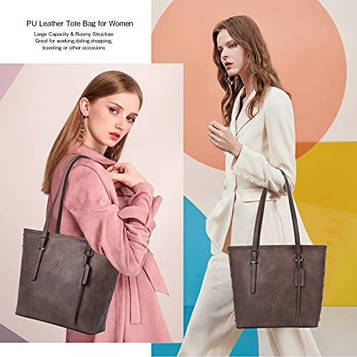 Image of KL928 Handbag for Women Tote Bag PU Leather Large Shoulder Bag Top Handle Satchel Purses 2Pcs Set