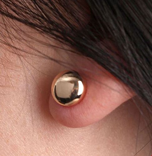 14K Yellow Gold Flat Button Ball Earring from 3mm to 10mm3