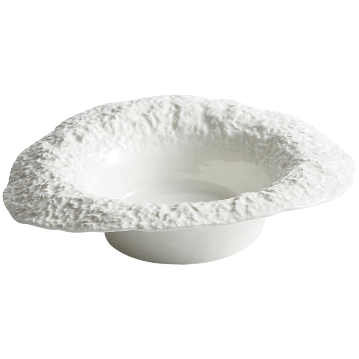 SUPVOX Assiette Creuse à Pâtes en Céramique 10 Pouces Effet Roche, Bol Chapeau de Paille, Plat Polyvalent pour Salade, Soupe et Conservation des Aliments, Assiettes Ménagères Résistantes