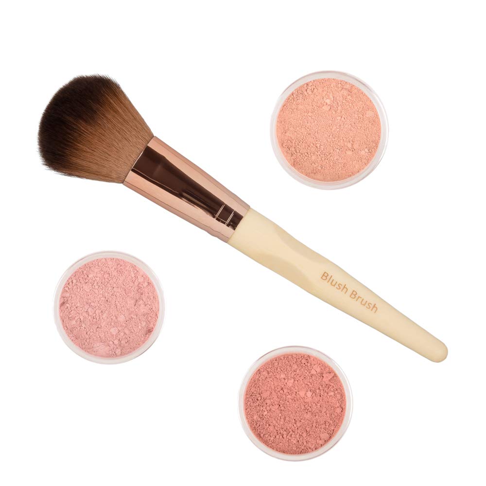 Blusher Kit Collection - 3 Blushers and So Eco Blusher Brush (Shades: Peach, Candy and Coral)