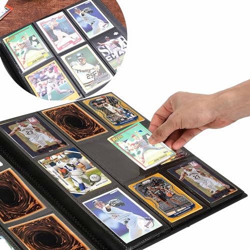 Pkmlife Trading Card Binder Holder, 9 Pockets Album Sleeves For Baseball Yugioh Mtg Cards thumb #3