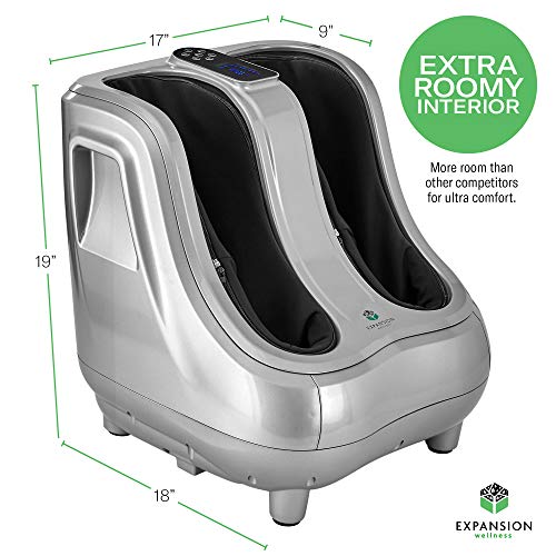 Shiatsu Heated Foot and Calf Massager Machine to Relieve Sore Feet, Ankles, Calfs and Legs, Deep Kneading Therapy, Relaxation Vibration and Rolling and Stimulates Blood Circulation Plantar Fasciitis - Thumbnail 2