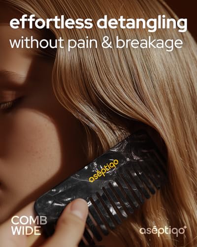 Peine Wide Premium Antiestático y Antifrizz Negro miniatura 4