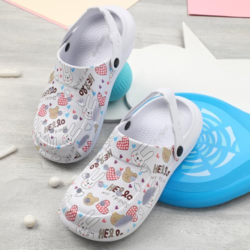 Image of Liberty Lucy&Luke ALEX-K3E Kids Clogs for Boys & Girls | Lightweight Slip-On Clogs - Beige & White | Durable & Soft EVA Sole | Comfortable & Breathable Sandals for Walking, Beach & Every Day Wear