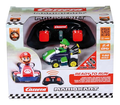 Carrera RC Mario Kart Mini RC Luigi, for Children and Adults Boys & Girls, Unique Original Licence - Image 2