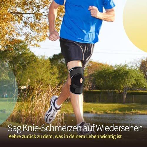 BraceUP Kniebandage, Kniestütze Männer Damen mit Gelenkstütze bei Knieschmerzen - Maximale Unterstützung und Komfort bei ACL/PCL-Verletzungen, Meniskusrisse, Arthritis (L/XL)