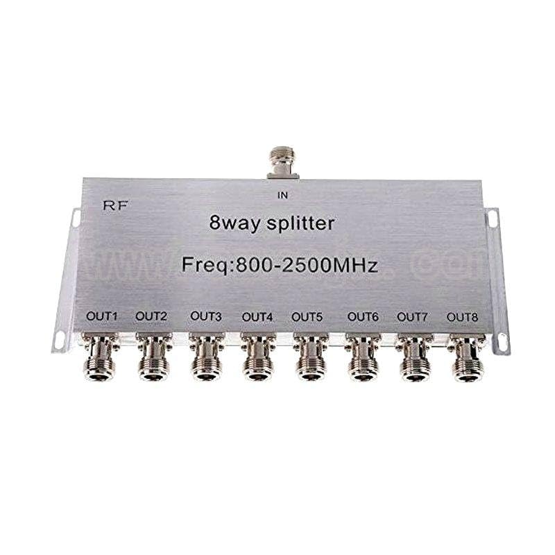 New 8 Way N Power Splitter Freq:800-2500 MHZ N Female Power Divider Signal Cable Splitter Female Divider