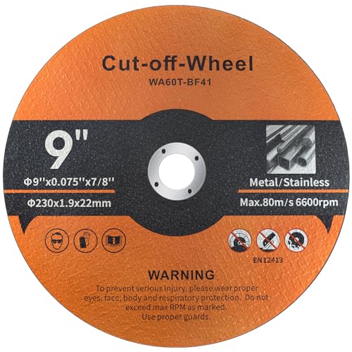 Shawya 10 Pack Cut Off Wheels 9 Inch for Metal and Stainless Steel