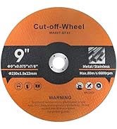 Shawya 10 Pack Cut Off Wheels 9 Inch Cutting Wheel 9” x .075” x 7/8”Metal & Stainless Steel Cutti...