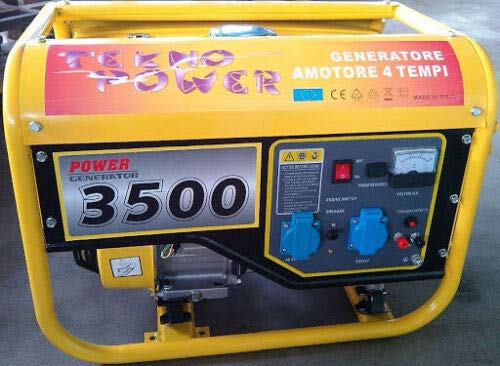 LGVSHOPPING Generatore elettrico 3 kW Motore a 4 tempi 15 litri 6,5 CV