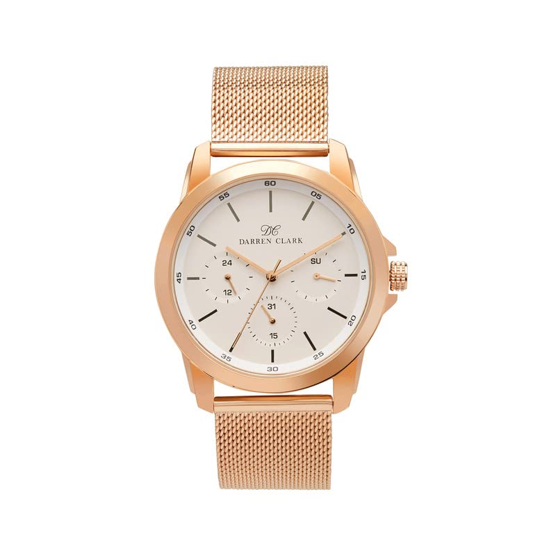 Darren Clark White Dial Analog Japness Quartz Mesh Straps Classic Watch for Men 1007C-E0302 (B0C33SXXZ7) Amazon Price History, Amazon Price Tracker