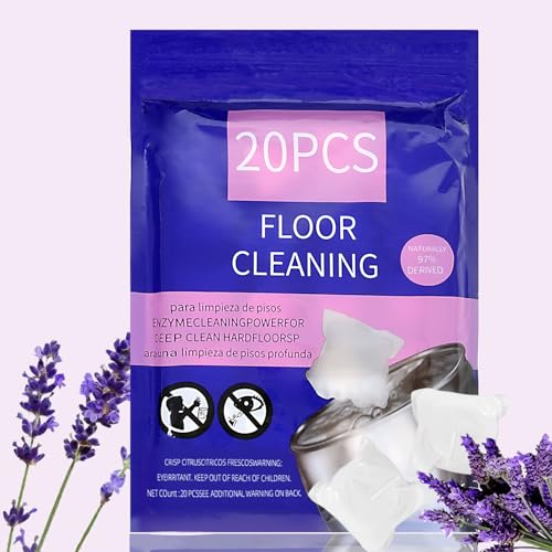 Natural Hard Floor Cleaner PACSS - Lavender Scent (20 Count) | Plant-Based Ingredients | Safe for Tile, Vinyl, Laminate & More | Compatible with OCedar & All Standard Mop Buckets