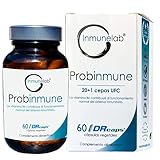 Probinmune, probiótico y prebiótico (simbiótico) 20+1 cepas con Bacillus subtillis (natto) y Bacillus coagulans. Saccharomyces boulardii,60 Cápsulas de Liberación Retardada (DRcaps®)