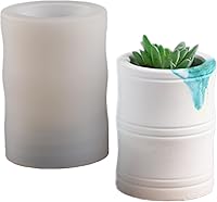 Vista 11 de Caja de almacenamiento de maceta suculenta de rayas redondas, moldes de resina epoxi de yeso, tarro de vela simplicidad, molde de silicona