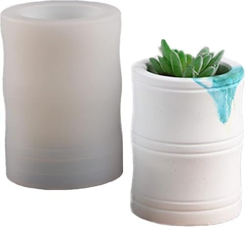 Miniatura 11 de Caja de almacenamiento de maceta suculenta de rayas redondas, moldes de resina epoxi de yeso, tarro de vela simplicidad, molde de silicona