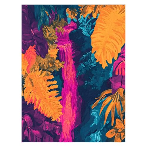 DIY 葉 数字油絵 自然 数字塗り絵画 手芸キット 95x70Cm 絵画 インテリア 手作りキット ビッグサイズ 複数サイズ 子供 初心者 ペイントバイナンバー 画材 Painting by Numbers 適用対象そして自宅 壁飾り お歳暮誕生日プレゼ