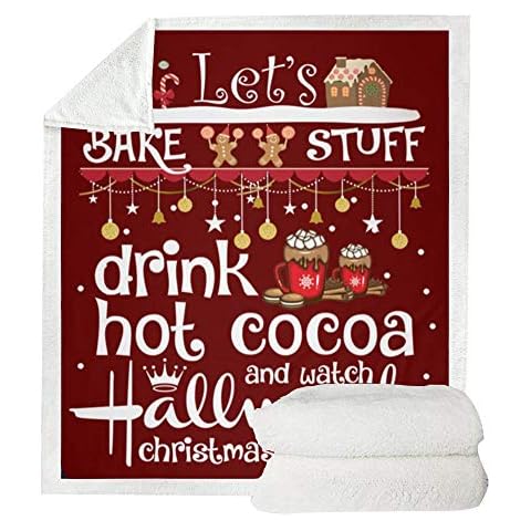 Blanket,Cartoon Christmas Letters Printing Blanket Cover