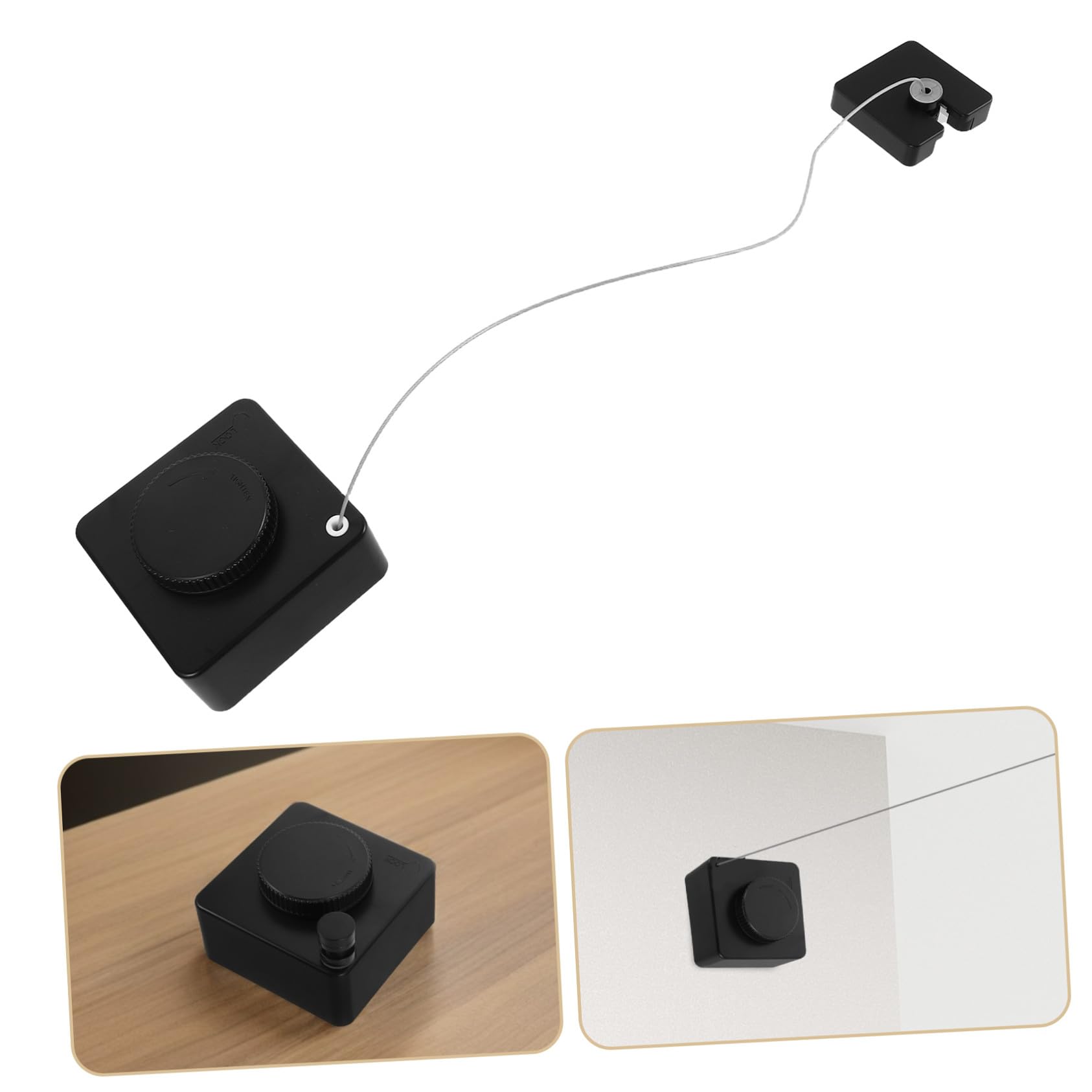 Ipetboom 4.8m Filo Retrattile per Stendere Stendibiancheria Invisibile Cavo Metallico da Resistente per Uso Interno ed Esterno Facile Installazione e Regolazione per Asciugatura Efficiente
