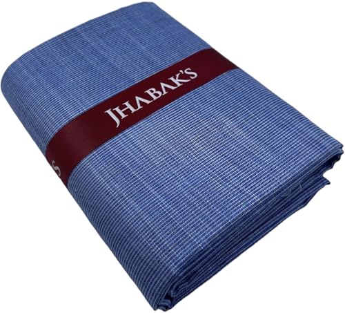 Image of JHABAK'S Unstitched Cotton Blend Solid Shirt & Trouser Fabric - 2.25 m Shirt Cloth - 1.20 m Pant Piece