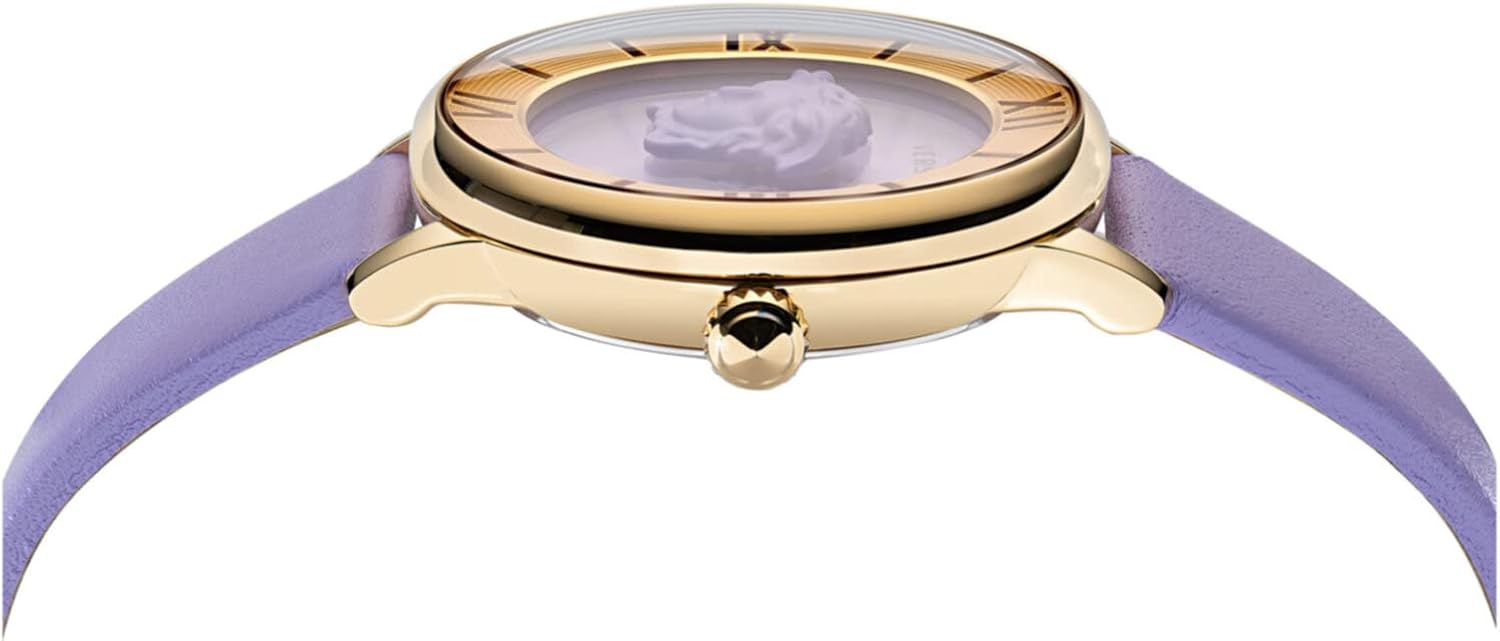 Versace Orologio da donna viola 38 mm La Medusa VE2R00522, Gold, Medusa