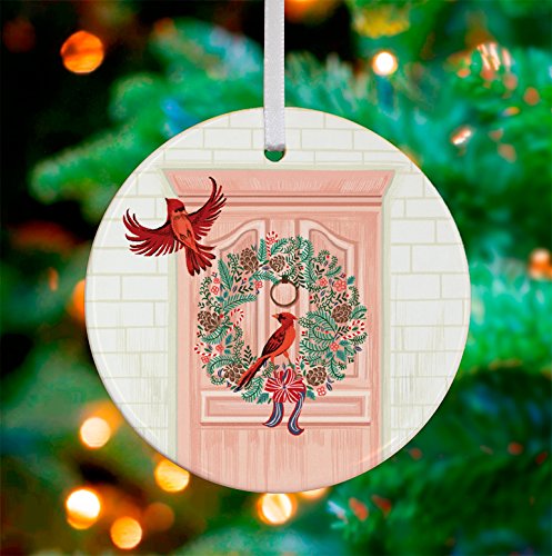 Oopsy Daisy Keepsake Ornament, Deck The Door, 3"x 3"