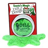 Santa's Magic Dill Dough Stress Putty for Adults - Pickle Santa Claus Special Christmas Edition Design - Stress Putty for Friends - Made with Real Dill, Neon Green, Glow-in-The-Dark Therapy Putty