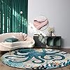 Amazon.com: Watercolor Sea Octopus Kraken Area Rug Round Rugs 3ft ...