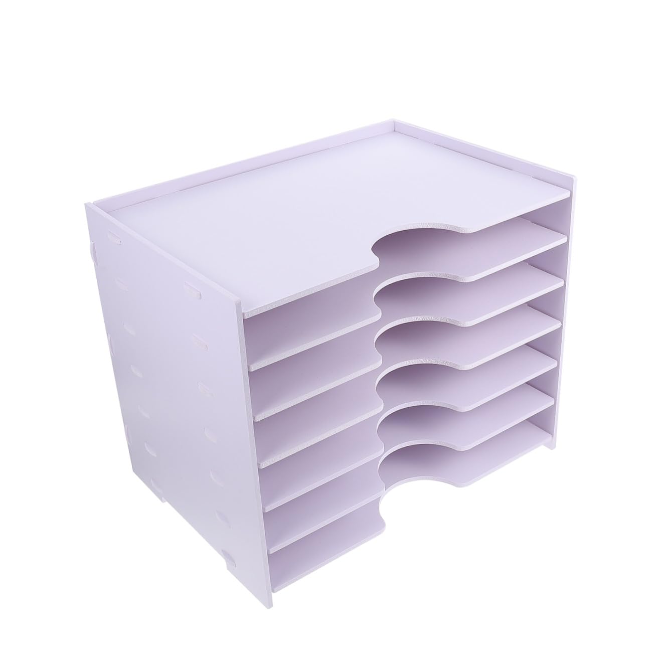 NUOBESTY Mehrlagige Dokumentenbox Weiß Aktenablage Aufbewahrungsbox für Büro und Studium Leichter Büro Organizer mit Großer Kapazität für Schreibtisch und Schüler