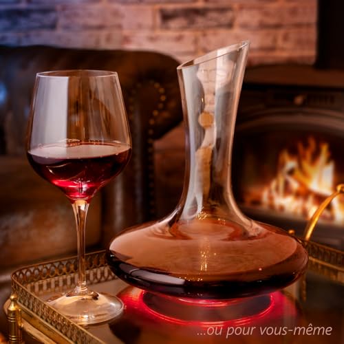 Carafe à Décanter le Vin (+ Bouchon 100% Pure Liège et Billes Nettoyantes) - Décanteur Aérateur pour Vin Rouge et Blanc avec Accessoires – vue 6