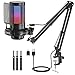 NJSJ Gaming Mikrofon PC mit Arm, USB Microphone für MAC PS4 PS5 mit Stummschalttaste, Popfilter, RGB Mikrofon für YouTube Twitch Podcast Streaming Studio, Schwarz mit Arm Baby,Schwarz günstig Kaufen-NJSJ Gaming Mikrofon PC mit Arm, USB Microphone für MAC PS4 PS5 mit Stummschalttaste, Popfilter, RGB Mikrofon für YouTube Twitch Podcast Streaming Studio, Schwarz mit Arm