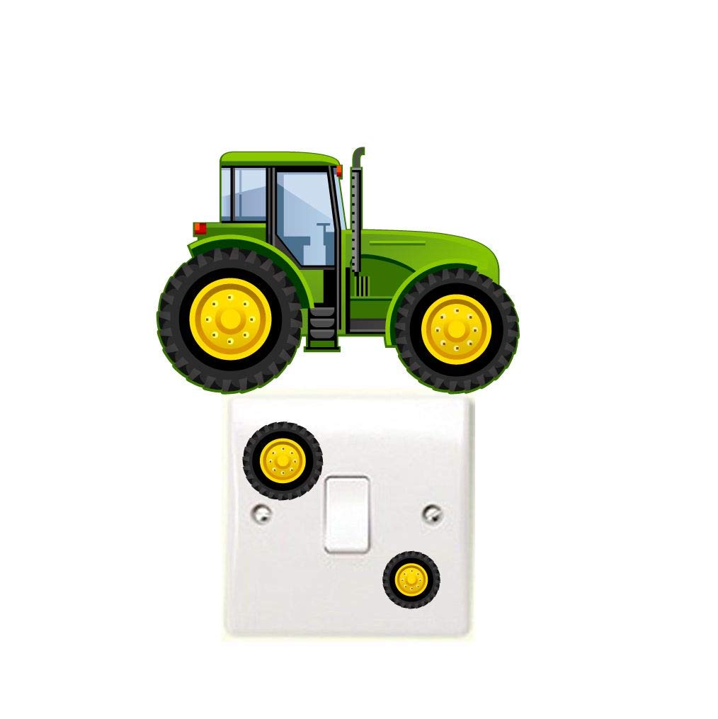 Stickers On Your Wall Green Tractor Light Switch Wall Stickers Children's Bedroom Playroom Perfect For Any Themed Room