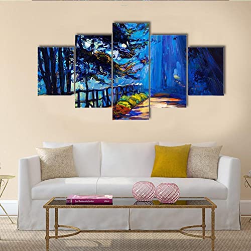 Toile de peinture haut de gamme avec cadre tableau décoration murale art moderne 125x60cm