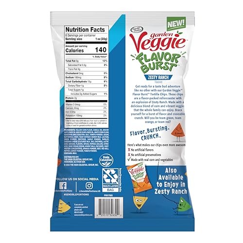 Sensible Portions Garden Veggie Flavor Burst Tortilla Chips thumb #1