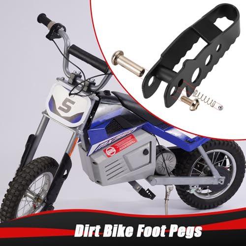 Image of KAMIER Upgraded Foot Pegs Footrest Bracket Set Relacement for Razor MX650 MX500 SX500 Mcgrath Dirt Bike MX350 MX400 SX350 ZR350 Dirt Rocket Bike RSF650 RSF350 Off Road Motocross Left Right Parts Black
